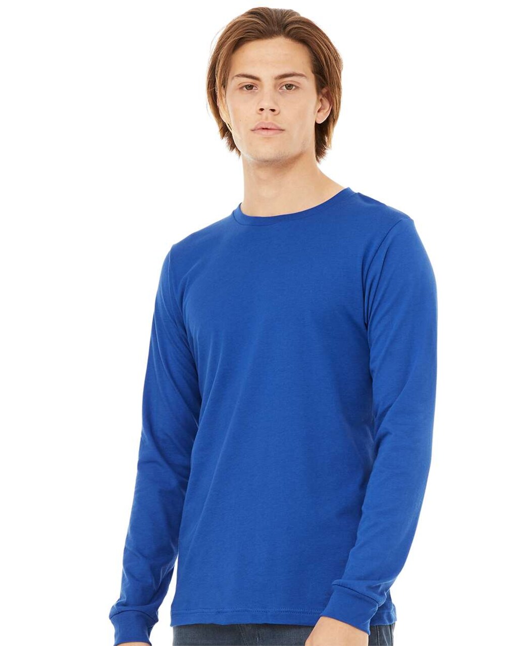 BELLA + CANVAS Unisex Jersey Long Sleeve Tee Lightweight Airlume Cotton Retail Fit Everyday Casual Shirt
